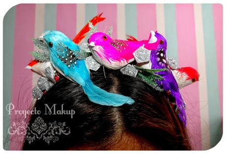 D.I.Y: vincha con pajaros de colores.