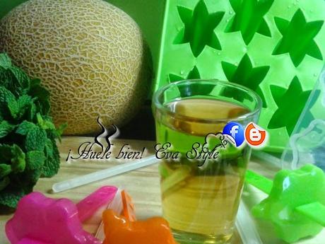 Helados de melón y hierbabuena