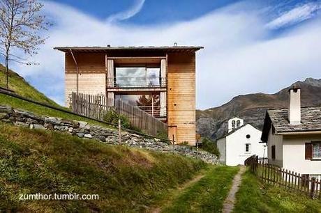 Diseño del prestigioso Peter Zumthor blog testimonial zumthor.tumblr.com Chalet contemporáneo de madera en Suiza