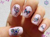 Flores mariposas anillo juego)