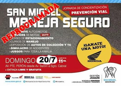 Nueva fecha para la jornada de prevención vial en San Miguel