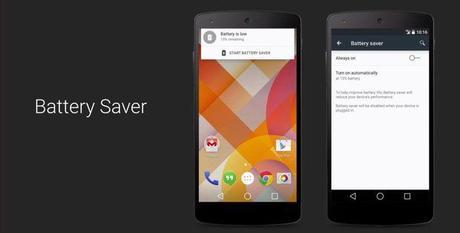 Android L Ahorro de bateria Android L