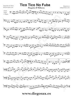 Tubepartitura Tico Tico No Fuba de Zequinha de Abreu Partitura de Violonchelo y Fagot Canción Popular Brasileña