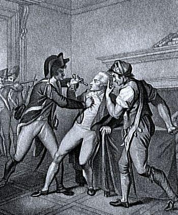 The arrest of Robespierre.