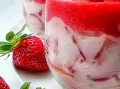 Fresas crema yogur queso fresco