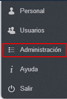 opción Administración opción Administración