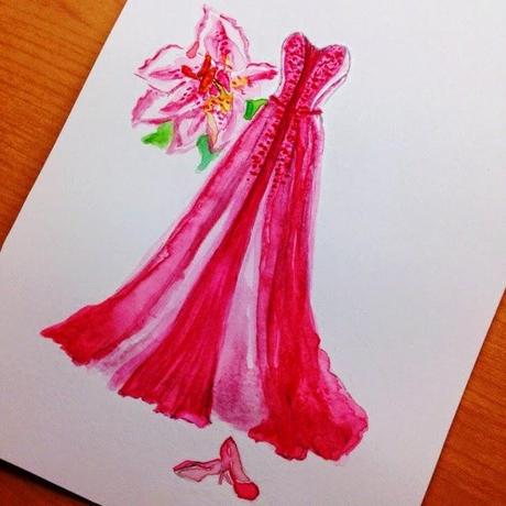 Grace Ciao – ilustradora de moda – pétalos de flores – diseños de moda – alta costura – pret a porter – imágenes de moda –decoración flores 