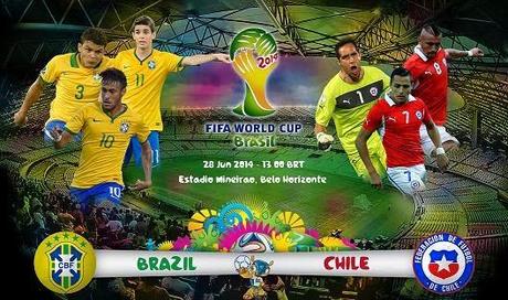 Ver Partido Brasil vs Chile Octavos de Final Mundial 2014