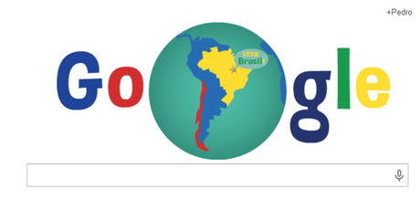 Doodle por el primer partido de octavos de final. Chile-Brasil en el Mundial 2014