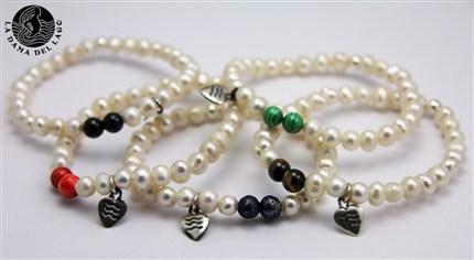 Pulsera Coral perla 6 mm bisuteria artesanal, artesania en plata, pulseras artesanales, complementos