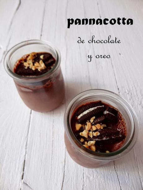 Panna Cotta de Chocolate y Oreo