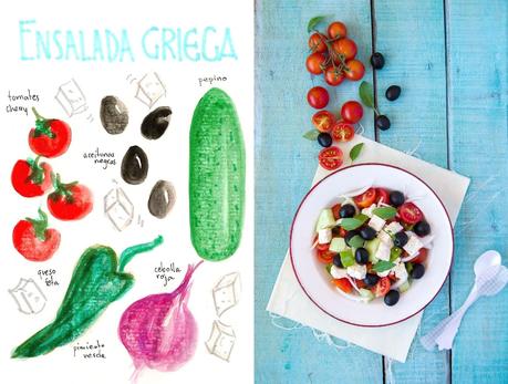 Ensalada griega clásica  [saláta horiátiki] #elasaltablogs