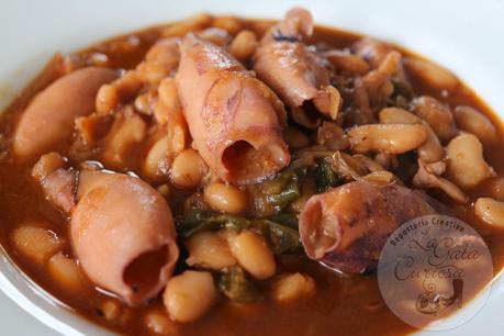 ALUBIAS CON CHIPIRONES