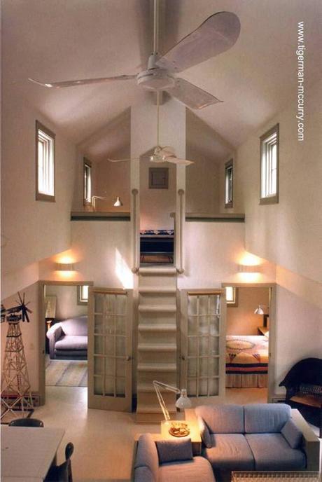 Interior de la casa de campo norteamericana