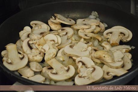 Pasta con champiñones sin pasta