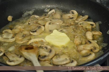 Pasta con champiñones sin pasta