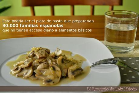 Pasta con champiñones sin pasta