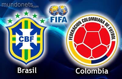 Brasil - Colombia en cuartos de final del Mundial de Brasil.