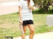 Outfit: Lace wedge sandals