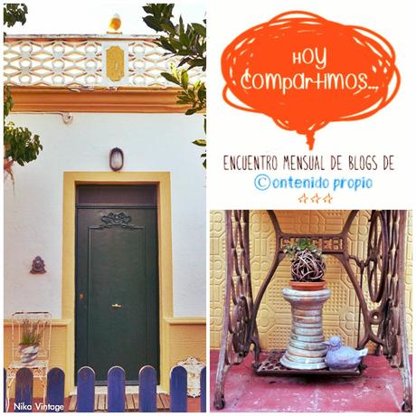 hoy compartimos, blog hop, jardin, menorca, vintage, decoracion, puerta menorquina, entrada