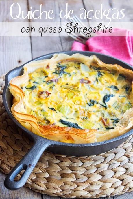 Quiche de acelgas con queso Shropshire
