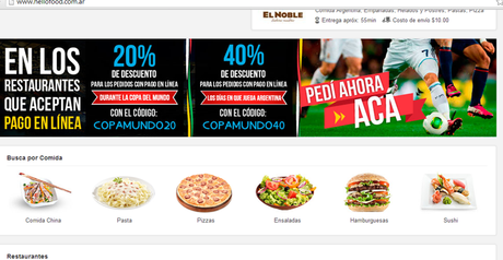 Elegir, pedir y pagar online: Un placer (y con descuento) hellofood