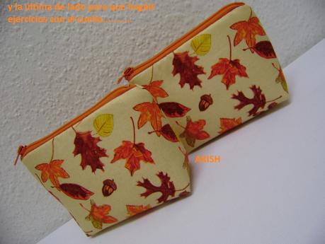 DE  HOJITAS COLOR NARANJA Y EN AZUL Y ORO