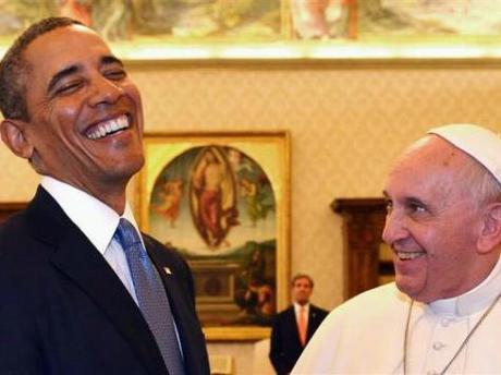 Presidente Obama y Papa Francisco los más influyentes en Twitter según reciente estudio. #Twiplomacy Presidente Obama de visita al Vaticano en marzo 2014 - Gabriel Bouys /AP