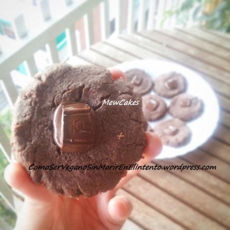 Galletas de mantequilla de cacahuete y cacao (Versionando a Mewcakes)