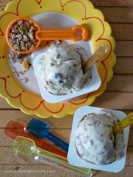 Helado de Yogurt, Muesli y Miel