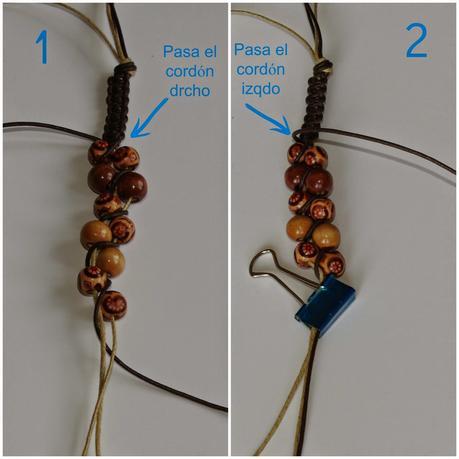 Pulseras con bolitas en zig-zag