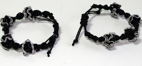 cierre nudo plano Pulsera con bolitas nespresso