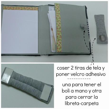 Agenda de tela acolchada