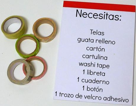 Agenda de tela acolchada