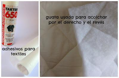 adhesivo para pegar motivos textiles y guata usada Manta patchwork con motivos para principiantes