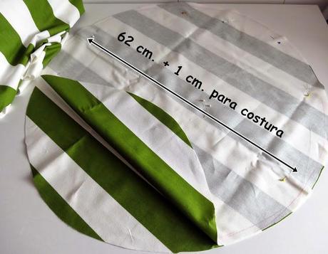 Puf redondo para habitación infantil