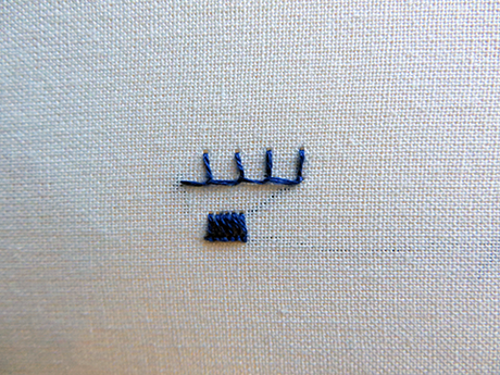 Puntos de bordado: festón u ojal / Blanket stitch