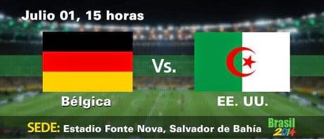 Partido Bélgica vs Estados Unidos Octavos de Final