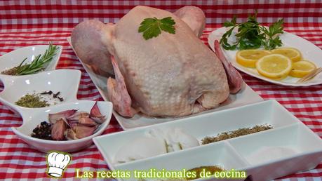 Receta de pollo al horno a las finas hierbas