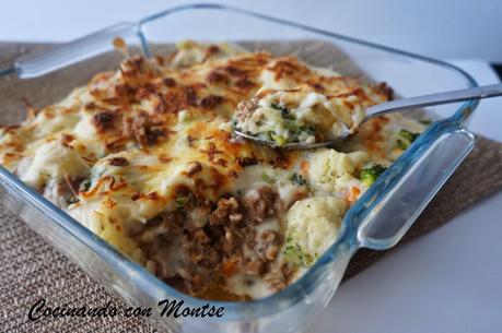 Gratinado de carne y verduras