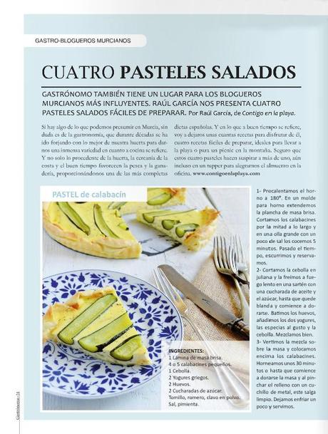 4 PASTELES SALADOS. REVISTA GASTRONOMO Nº 18