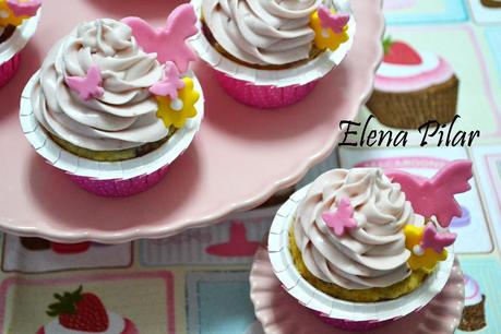 Cupcakes de mermelada de frambuesa