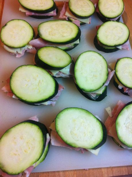 Emparedados De Calabacín Con Jamón Y Queso