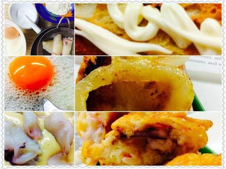 Tosta de calamares sobre cebolleta con salsa de mahonesa 2Collage_Fotor