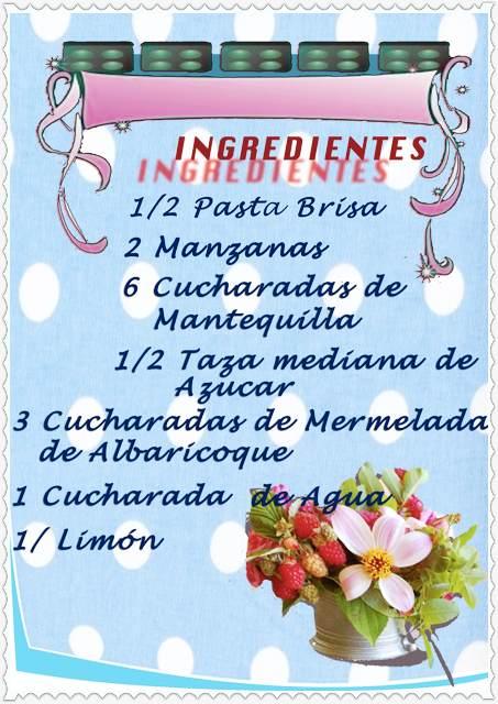 Pastel de rosas de manzana Ingredientes