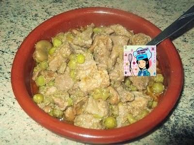 CARNE CON GUISANTES Y HABITAS