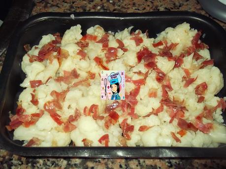 COLIFLOR GRATINADA CON JAMÓN