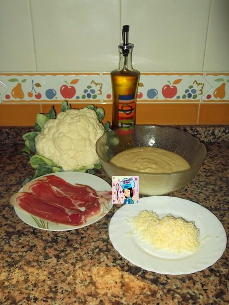COLIFLOR GRATINADA CON JAMÓN