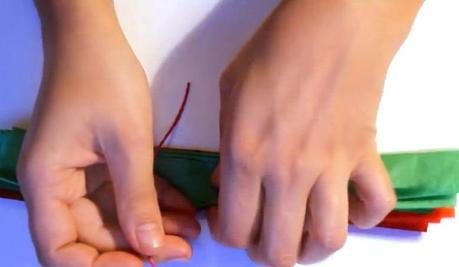 atar papeles para guirnalda sandía