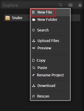 Codiad New File Codiad New File